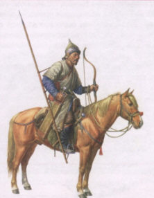 Худ. О. Фёдоров. Золотоордынский конный воин. XIV век.