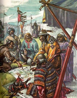 Руский предатель указывает дорогу ордынцам