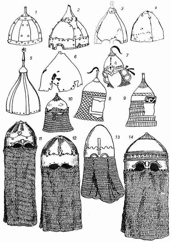 монголо-татарские шлема 13-15 в