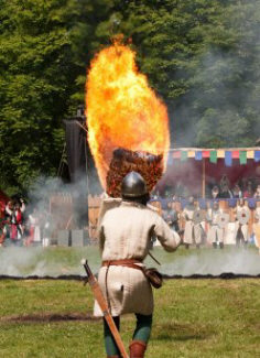 требюше на поле боя