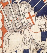 рыцари в хоуберках с кольчужным капюшоном