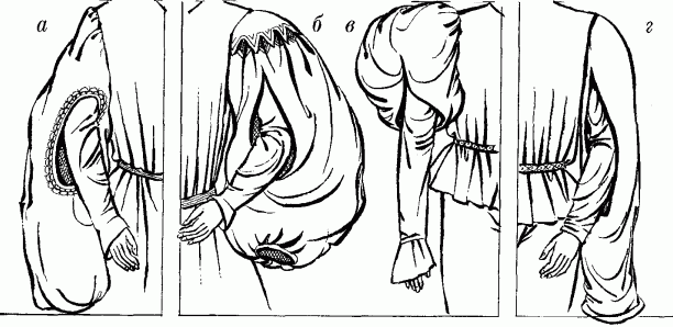 рукава чоловічого костюму 14-15 ст.