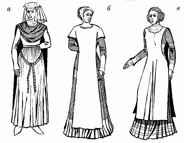 жіночій нарамник сюрко 13 ст