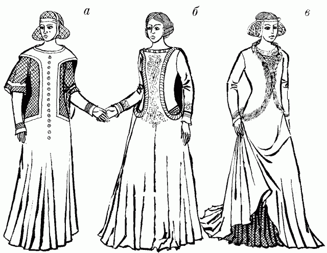 Жіноче сюрко 14-15 ст