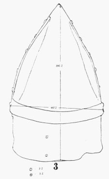 схема и размеры средневекового шлема