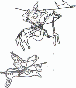 конные воины граффити