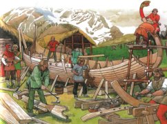 постройка драккара