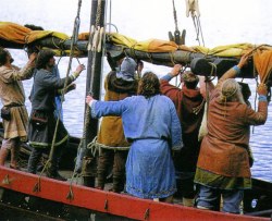 викинги складывают парус