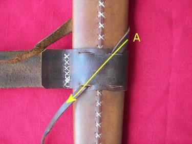 установка перевязи на ножны