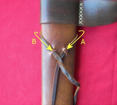 установка перевязи на ножны