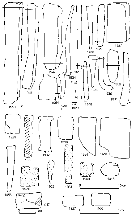 находки полуфабрикатов и заготовок