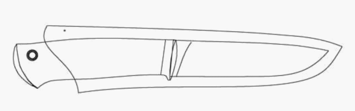 чертеж ножен для ножа