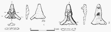 фрагменты наконечников ножен