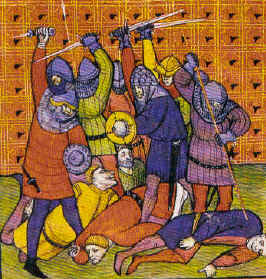 меч и баклер, средневековый рисунок, фреска, фехтование