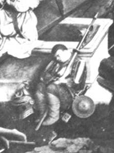 меч і баклер, средньовічний малюнок, фреска, фехтвання