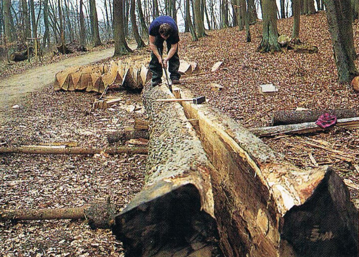 расщепление ствола на доски