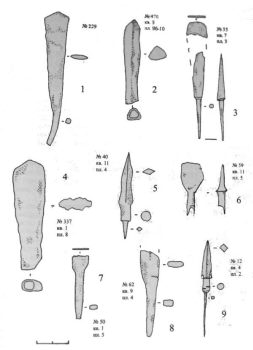 находки наконечников стрел