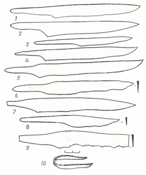 славянские ножи 1-го типа