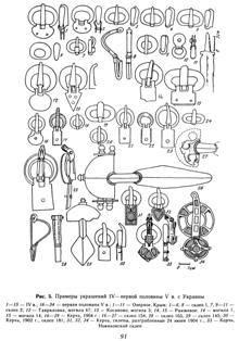 Примеры украшений IV — первой половины V в