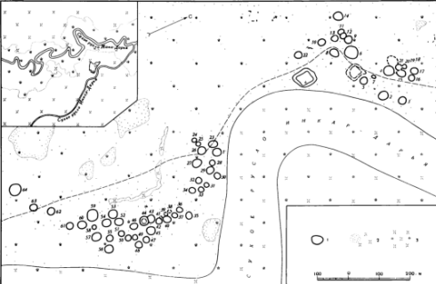 Могильник Тагискен. План.