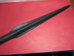 Скифский наконечник копья с широким округлым ребром переходщим во втулку