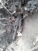 Крупный бронзовый прорезной наконечник копья Белозерской культуры