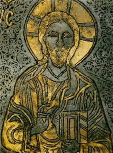 Благослов­ляющий Христос Вседержитель - деталь отделки шлема известного как «Шапка с Деисуом»­