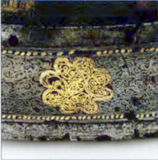 Шлем с Деисусом. Деталь: розетка на полях