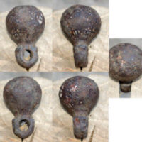 находка древнерусского кистеня ташуированного серебром