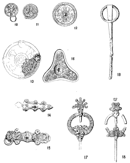 Круглые, равноплечные, кольцевидные и трилистная фибулы ярославских курганов. 