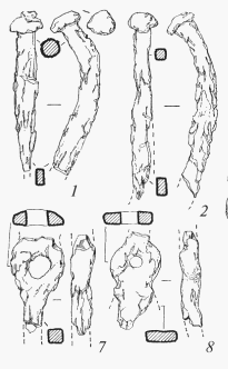 Малая Лепетиха, курган 10. Детали уздечки по захоронению 4