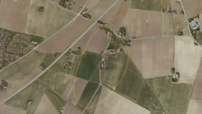 Городище Уппокра с высоты птичьего полёта.