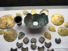 Втульчатое оголовье коня, фаллары, бубенцы, поясной набор воина 8-9 в. н. э. Хазарский каганат.