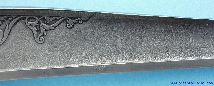 дамасковый узор на клинке пешкабза