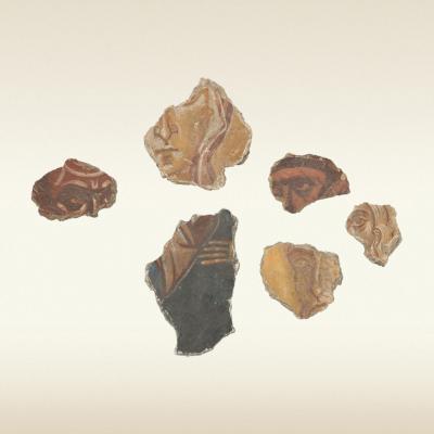 Фрагменты росписи церкви святого Климента и церкви святого Георгия в Старой Ладоге. 12 век