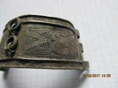 Древнерусские серебряные наручи, украшенные позолотой и чеканкой