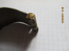 Створка древнерусского ювелирононо серебряного наруча