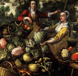 Торговка овощами. Худ. Joachim Beuckelaer