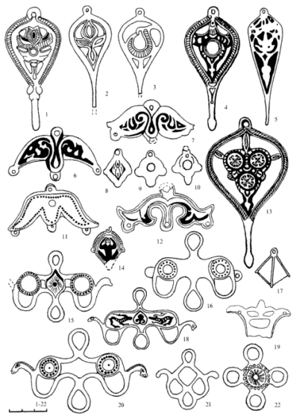 Основные предметы этноопределяющего характера из погребений огузов Северного Прикаспия