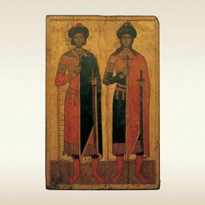 Икона: Святые князья Борис и Глеб