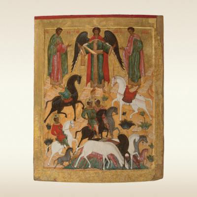 Икона: Чудо Архангела Михаила о Флоре и Лавре. 16 век