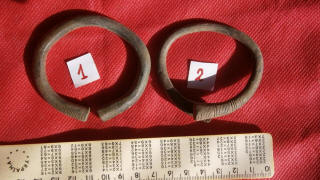 Славянские бронзовые браслеты с расширяющимися концами