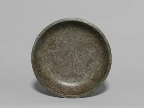 Гравированая средневековая чаша для церемониального омовения рук