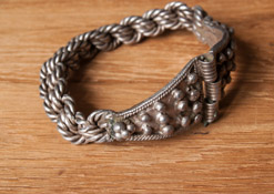 Серебряный сложновитой браслет ВКЛ