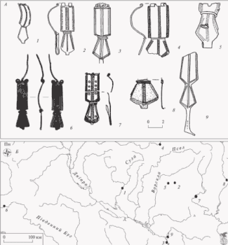 Находки широкоплативчастих фибул типа Гавритухин/тип 2б