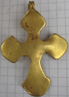 Византийский золотой крест с камнем, VII-VIII век.