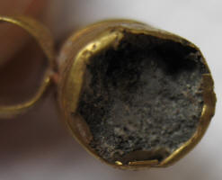 Золотая трубка-противовес от нагрудного ювелирного украения