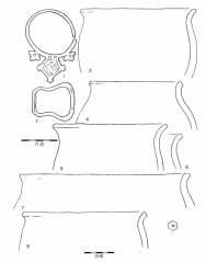 Славянская звездчатая серьга. Семенки, постройка VI.