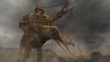 Гигантский слон - мумак. Lord Of The Ring: The Return Of The King 2003 - game from PC