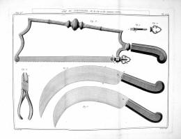 Ампутационные ножи. L'art du coutelier. Жан-Жак Перре, Париж, 1771 г.